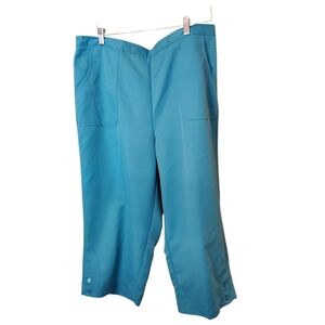 Alfred Dunner Turquoise Capri Pant 18W